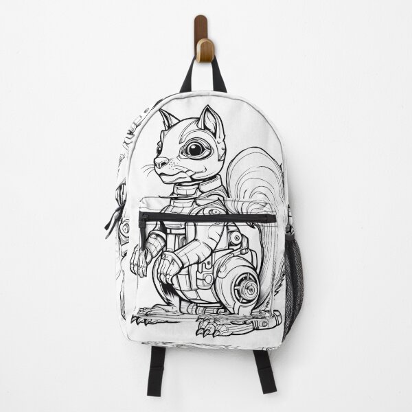 Item preview, Robot Squirrel Coloring Page Pattern  designed and sold by DavidColoring.