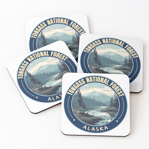 Item preview, Tongass National Forest Alaska USA Travel Art Badge designed and sold by MaateoDesign.