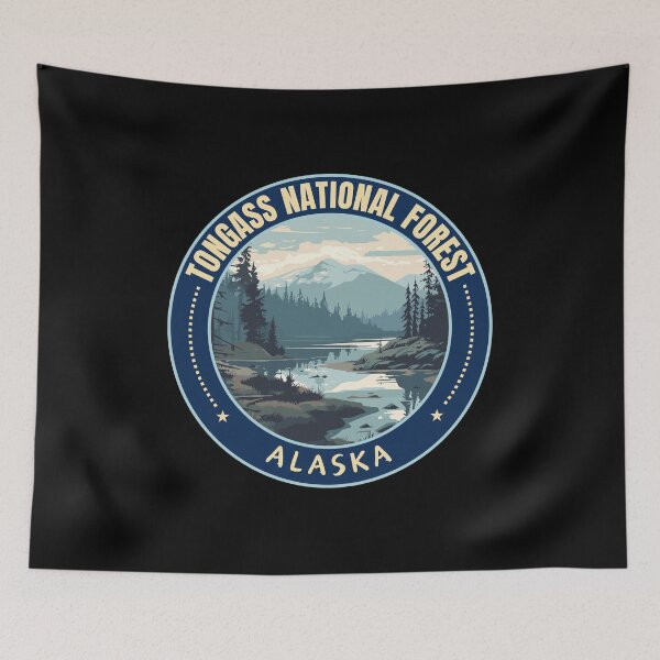 Item preview, Tongass National Forest Alaska USA Travel Art Badge designed and sold by MaateoDesign.