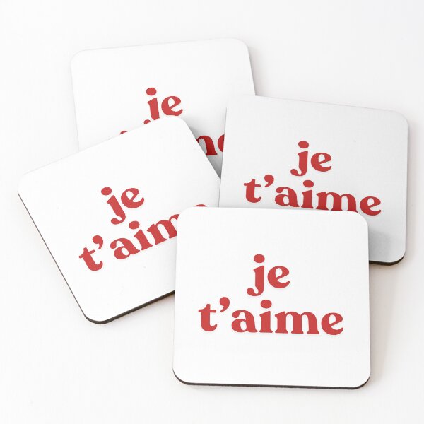 Item preview, Je t’aime Collection - Minimalist French Typography Design on Apparel & Accessories, Red designed and sold by embold.