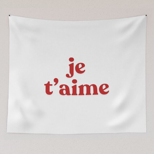 Item preview, Je t’aime Collection - Minimalist French Typography Design on Apparel & Accessories, Red designed and sold by embold.