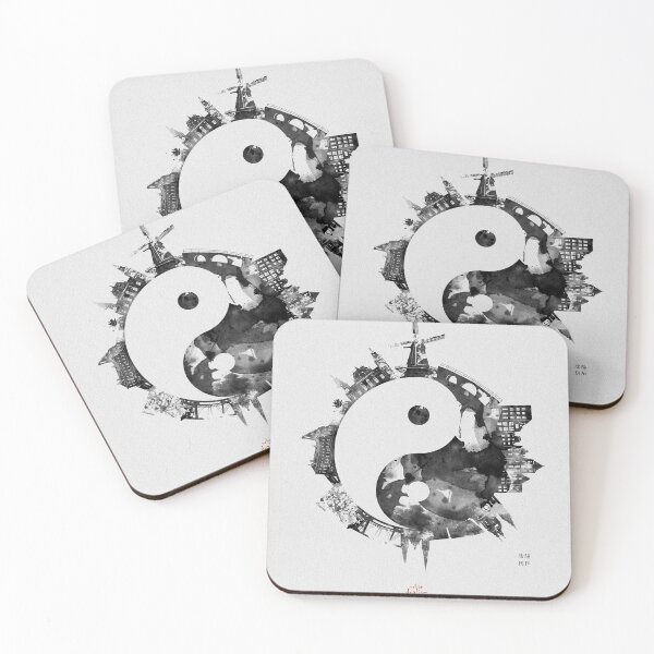 Item preview, amsterdam skyline ying yang designed and sold by BekimART2.