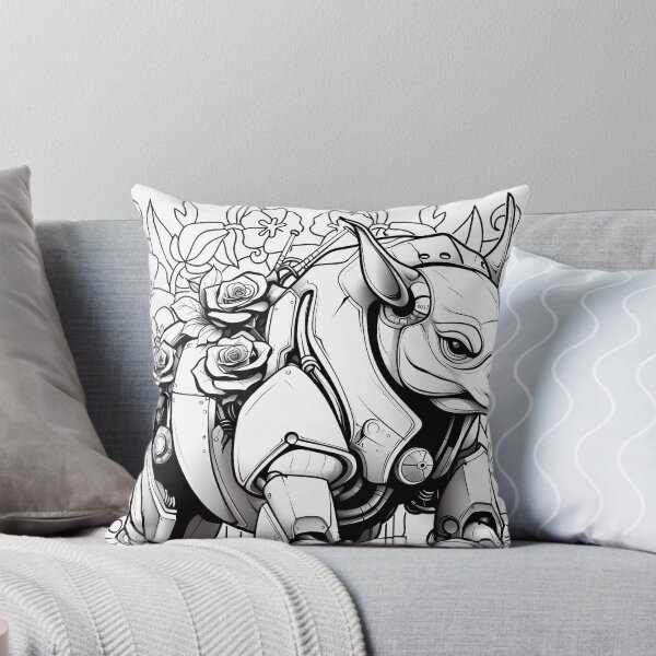 Item preview, Robot Bull #3 Coloring Page Pattern  designed and sold by DavidColoring.
