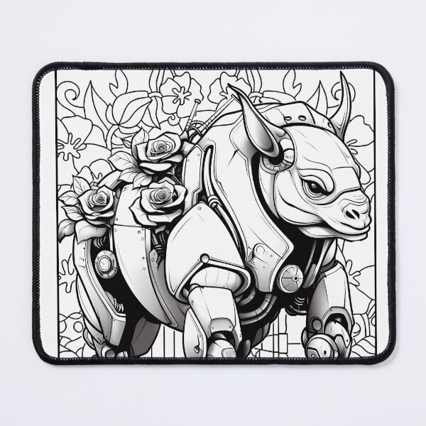 Item preview, Robot Bull #3 Coloring Page Pattern  designed and sold by DavidColoring.