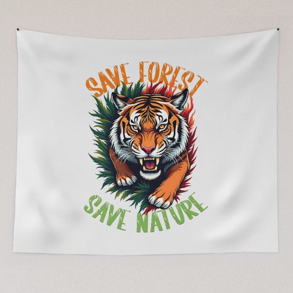 Item preview, "Save Forest, Save Nature" Tiger Conservation Design designed and sold by Furr-n-Purr.