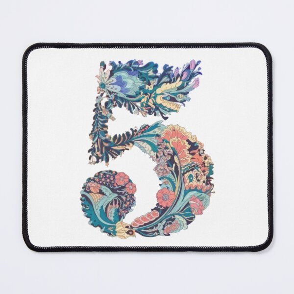 Item preview, Floral art in lucky number 5 designed and sold by Trianglegreen.
