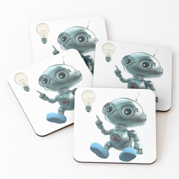 Item preview, Eureka! Cute Tech Robot idea design. No Text Version. designed and sold by Shoot-The-Moon.
