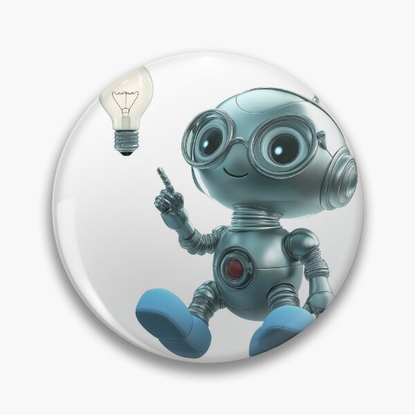 Item preview, Eureka! Cute Tech Robot idea design. No Text Version. designed and sold by Shoot-The-Moon.