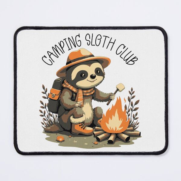 Item preview, Cozy Camping Sloth Roasting Marshmallow Adventure designed and sold by Furr-n-Purr.
