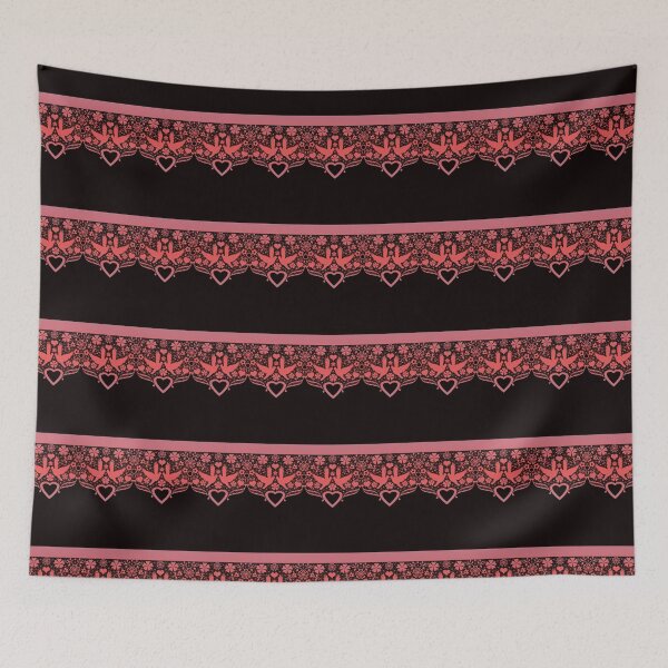 Item preview, Red with black lace pattern  designed and sold by fuzzyfox.