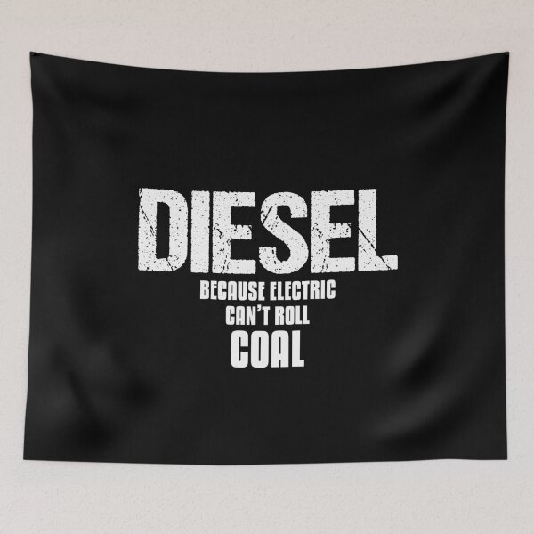 Item preview, Diesel Because Electric Can't Roll Coal Funny Engine Car or Truck Car Enthusiast Design designed and sold by spitzys.