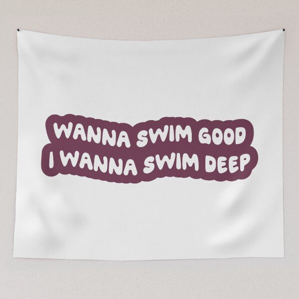 Item preview, wanna swim good and i wanna swim deep - olivia dean designed and sold by Aesthetic Crew.