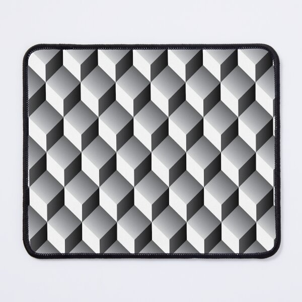 Item preview, geometric 3d cube pattern - grey designed and sold by ohaniki.