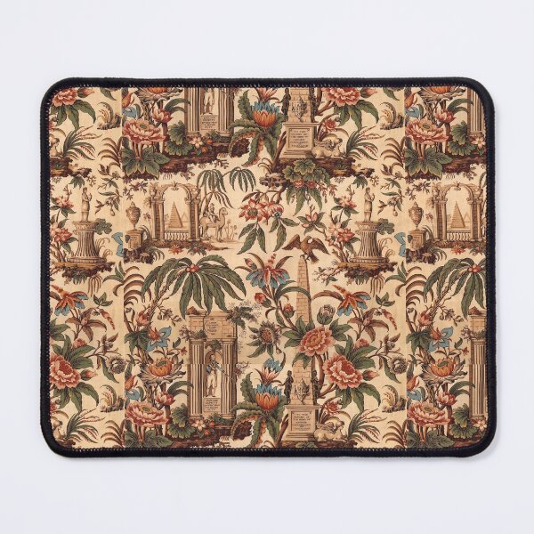 Item preview, Floral Printed Fabric Botanical Design Historical Decorative Art Battle of Trafalgar Lord Nelson Created by John Bury 1806 designed and sold by Decor Prints Gallery.
