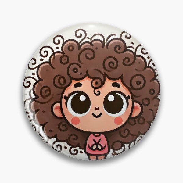 Aperçu de l'œuvre Personnage de dessin animé mignon aux cheveux bouclés créée et vendue par Bellassi.