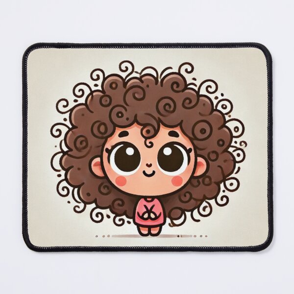 Item preview, Lindo personaje de dibujos animados de pelo rizado designed and sold by Bellassi.