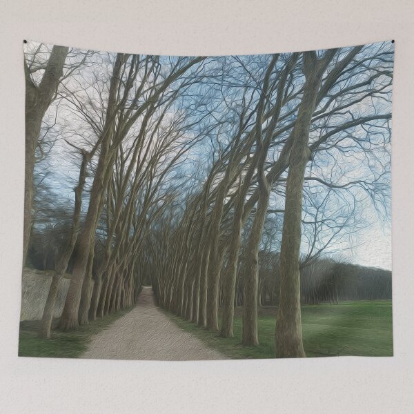 Item preview, Avenue of old trees in winter designed and sold by Leuil.