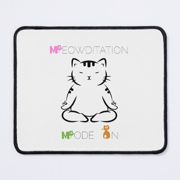 Item preview, "Meowditation - A Funny Cat Meditation Design for Zen Lovers" designed and sold by Furr-n-Purr.