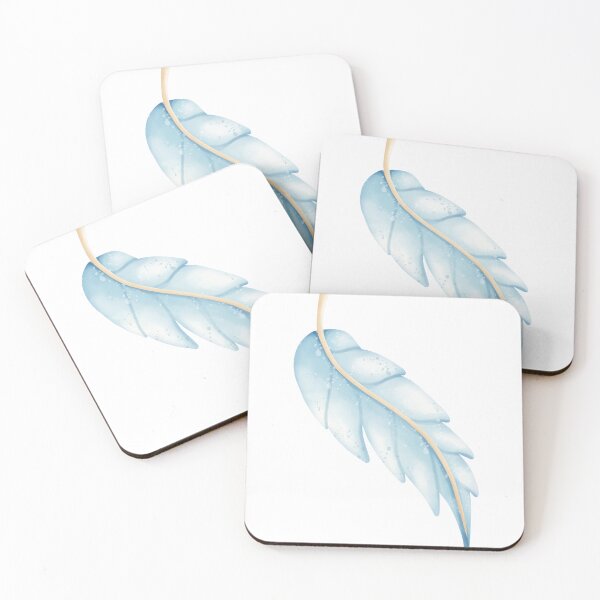 Item preview, Blue feathers, baby decoration. designed and sold by Bunnylovely.
