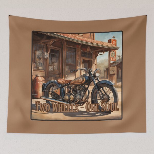 Item preview, Two Wheels, Two Wheels - One Soul, Motor, Classic, Vintage, Motorycle, designed and sold by GOLDENGARDENART.