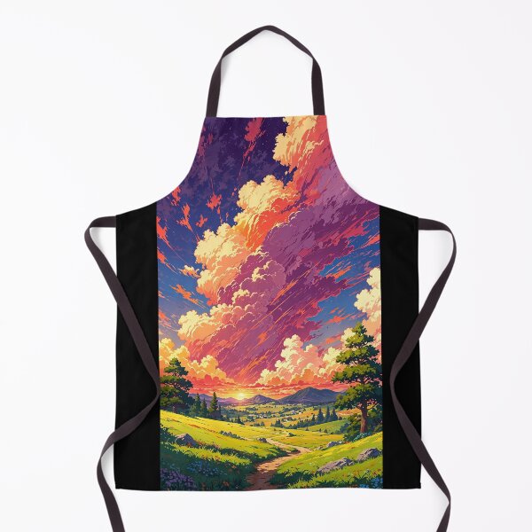 Item preview, Mountain landscape in anime style. designed and sold by ArtCraftLab.
