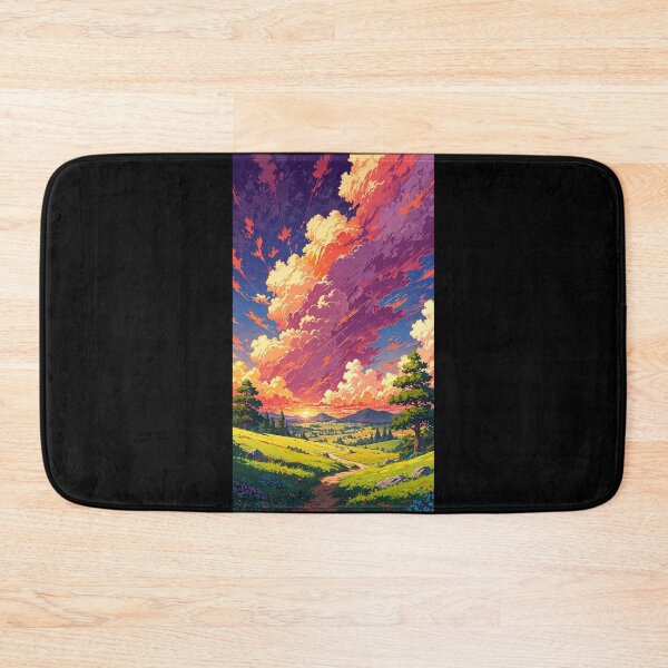 Item preview, Mountain landscape in anime style. designed and sold by ArtCraftLab.