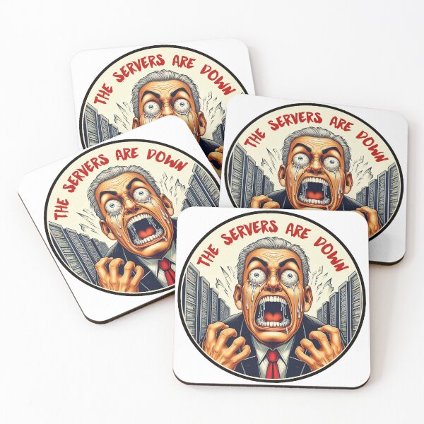 Item preview, The Server Are Down, funny sticker designed and sold by ArtisanGroove.