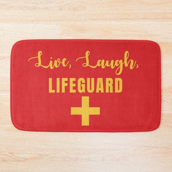 Item preview, Live, Laugh, Lifeguard Yellow On Red designed and sold by Logo-A-GoGo.