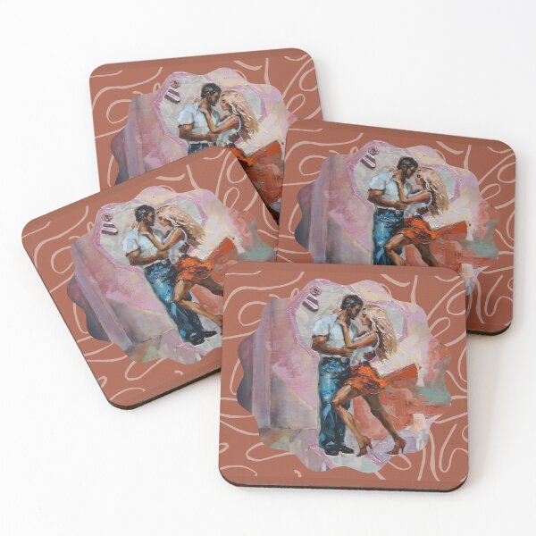 Item preview, Salsa Dancing Figures Couple in Love Oil Painting Valentine's Day designed and sold by Dariia Zhyrova.