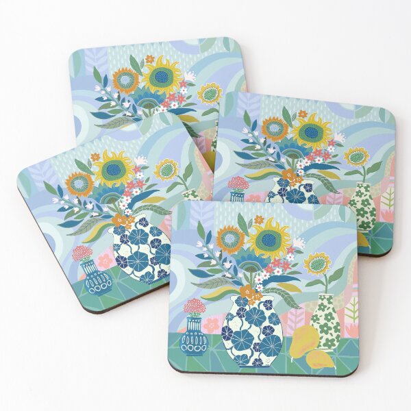 Item preview, Fresh cut flowers in decorative vases designed and sold by Janet Broxon.