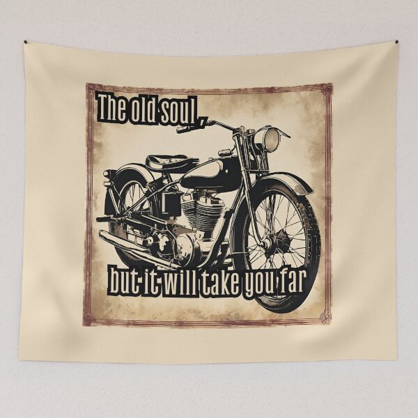 Item preview, Copy of Copy of Two Wheels, Two Wheels - One Soul, Motor, Classic, Vintage, Motorycle, designed and sold by GOLDENGARDENART.