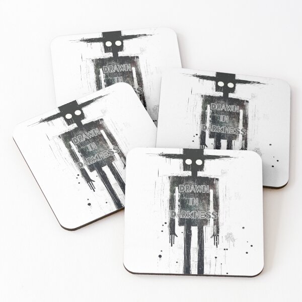 Item preview, Drawn In Darkness. Grunge splatter character. Text Version. designed and sold by Shoot-The-Moon.