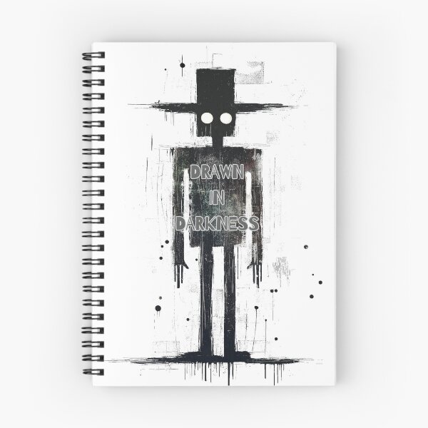Item preview, Drawn In Darkness. Grunge splatter character. Text Version. designed and sold by Shoot-The-Moon.