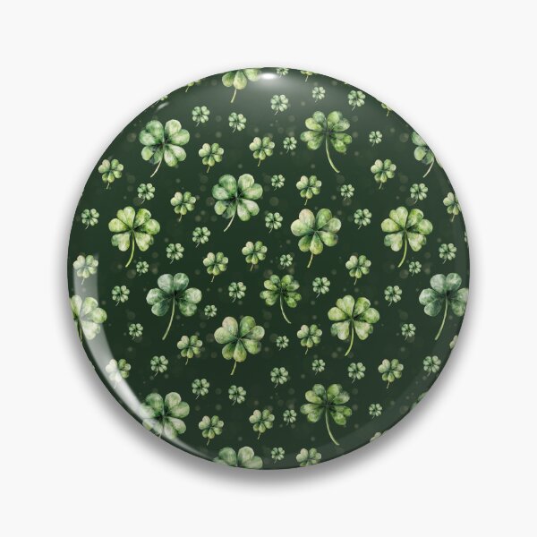 Item preview, St Patricks Day Shamrocks - Dark Green Background designed and sold by mooncatcrystals.