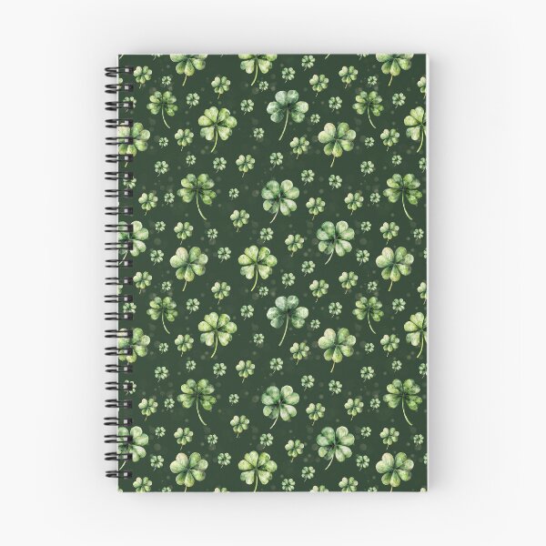 Item preview, St Patricks Day Shamrocks - Dark Green Background designed and sold by mooncatcrystals.