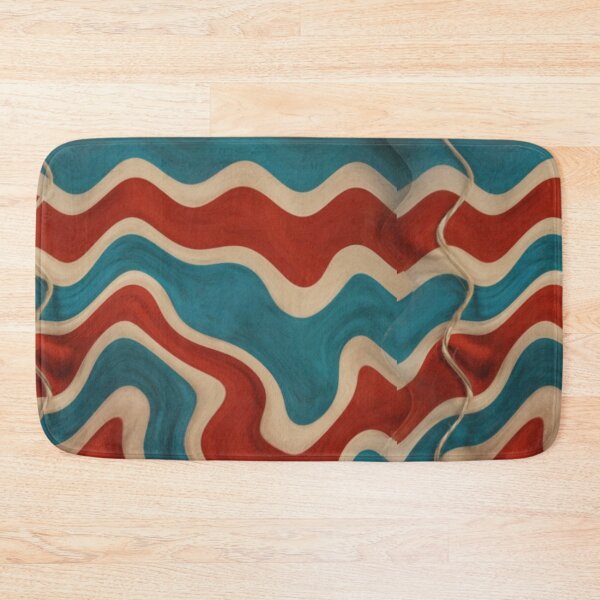 Item preview, Dark red blue beige waves design designed and sold by roshana3.