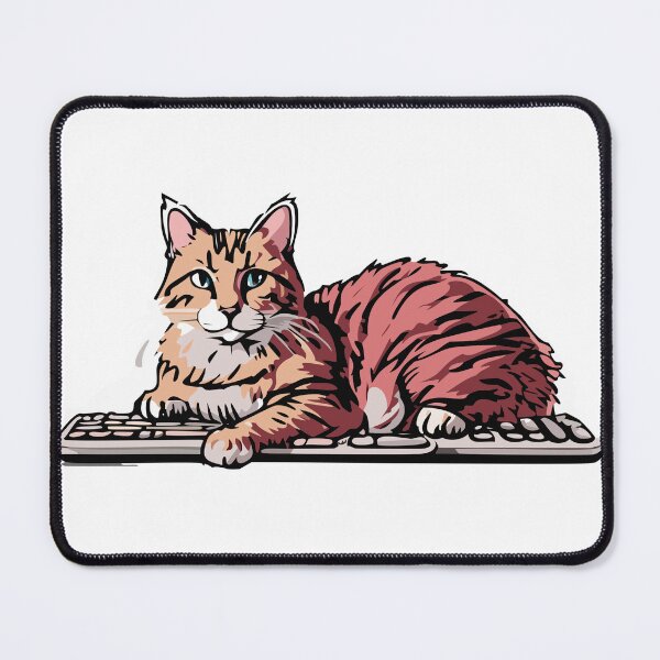 Item preview, a cat sits on a keyboard designed and sold by jabriltoon.
