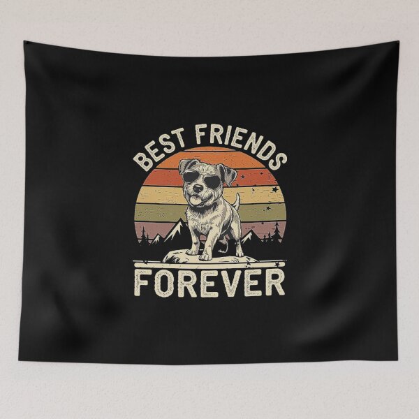 Item preview, Best Friends Forever Retro Dog Adventure Art designed and sold by love3617.