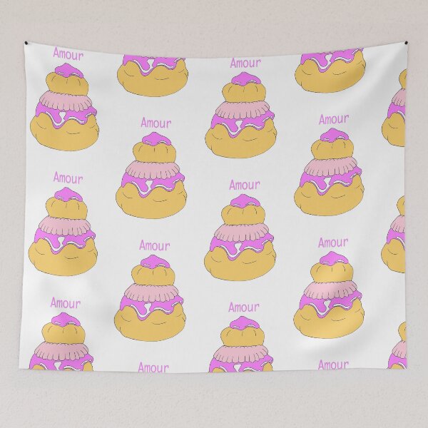 Item preview, Gourmet Love Choux Pastries – Romantic Pastry Illustration designed and sold by CecileLenam.