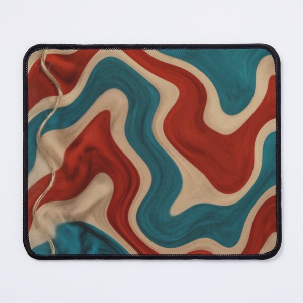Item preview, Dark red blue beige waves design designed and sold by roshana3.