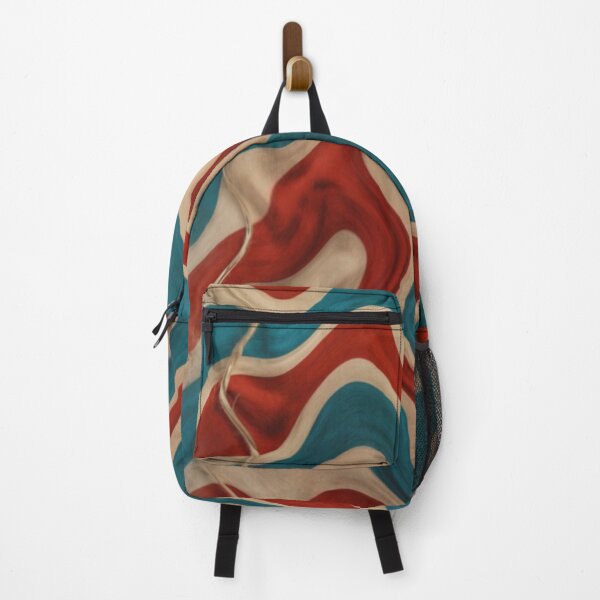Item preview, Dark red blue beige waves design designed and sold by roshana3.