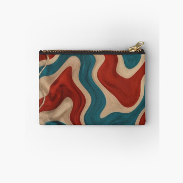 Item preview, Dark red blue beige waves design designed and sold by roshana3.