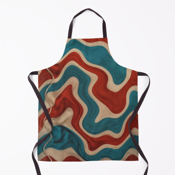 Item preview, Dark red blue beige waves design designed and sold by roshana3.