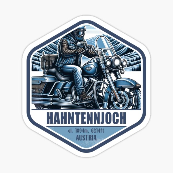 Item preview, Hahntennjoch Austria Vintage Motorcycling Design designed and sold by CynthiaGraphics.
