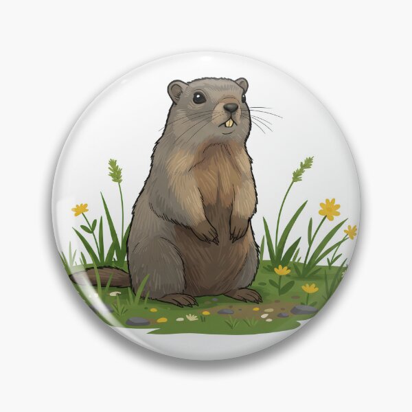 Item preview, Curious Marmot Standing in a Lush Green Meadow designed and sold by Keith Fraley.