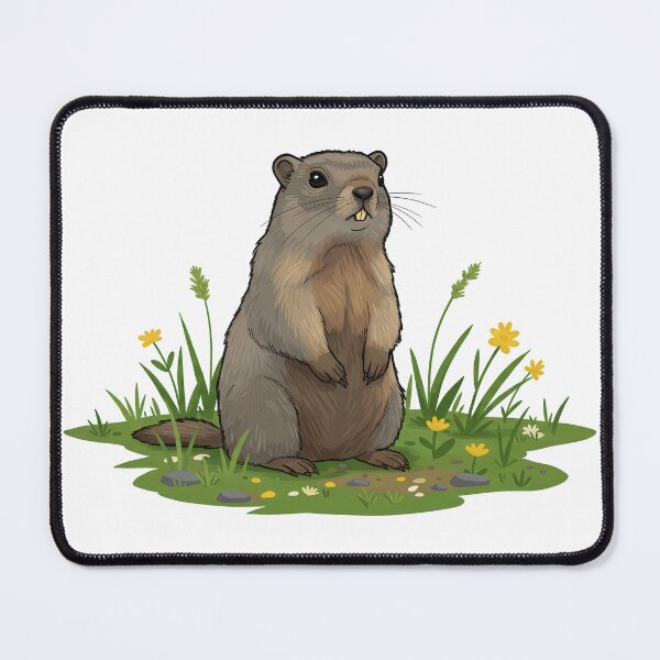 Item preview, Curious Marmot Standing in a Lush Green Meadow designed and sold by Keith Fraley.