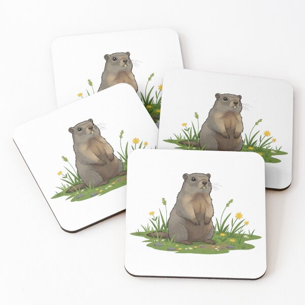 Item preview, Curious Marmot Standing in a Lush Green Meadow designed and sold by Keith Fraley.