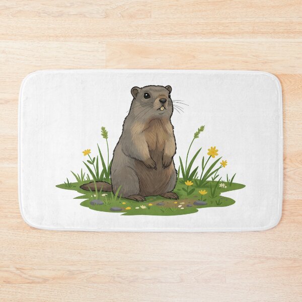 Item preview, Curious Marmot Standing in a Lush Green Meadow designed and sold by Keith Fraley.