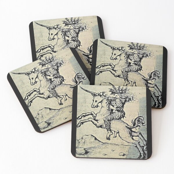 Item preview, Wild Woman Riding a Unicorn - Masterpiece Revival (1475) designed and sold by Earth Nature Creations.