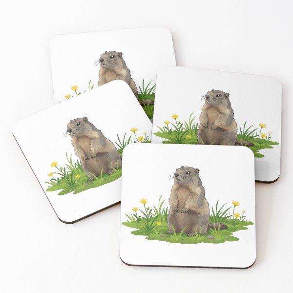 Item preview, Curious Marmot Standing in a Lush Green Meadow designed and sold by Keith Fraley.